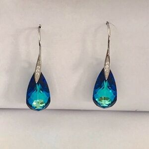 Swarovski .925 Sterling Silver Pear-Shaped Earrings